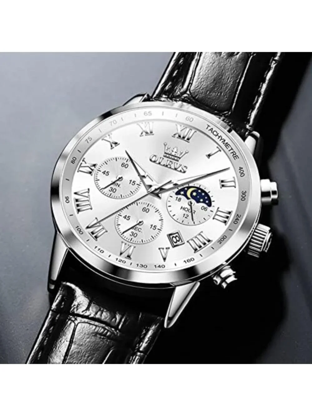 Luxury Men's Waterproof Watch with Large Face, Stylish Design & Durable Features